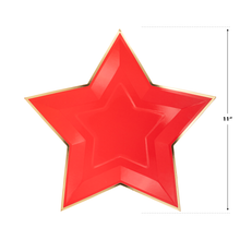 Load image into Gallery viewer, My Mind’s Eye - PGB1041 - Red Star Shaped Gold Foiled Paper Plate