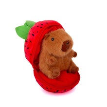 Load image into Gallery viewer, Plushland -Strawberry Zip Up Capybara | Valentine Plush Gift