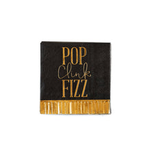 Load image into Gallery viewer, My Mind’s Eye - NYE839 - Pop Clink Fizz Fringed Cocktail Napkins