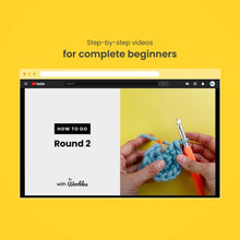 Load image into Gallery viewer, The Woobles - Fred the Dinosaur Beginner Crochet Kit