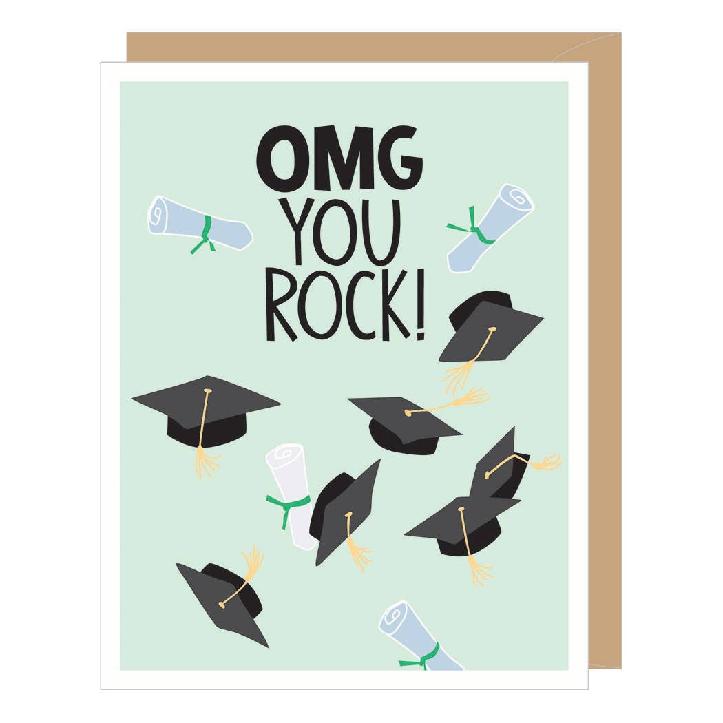 Apartment 2 Cards - OMG YOU ROCK GRADUATION CARD