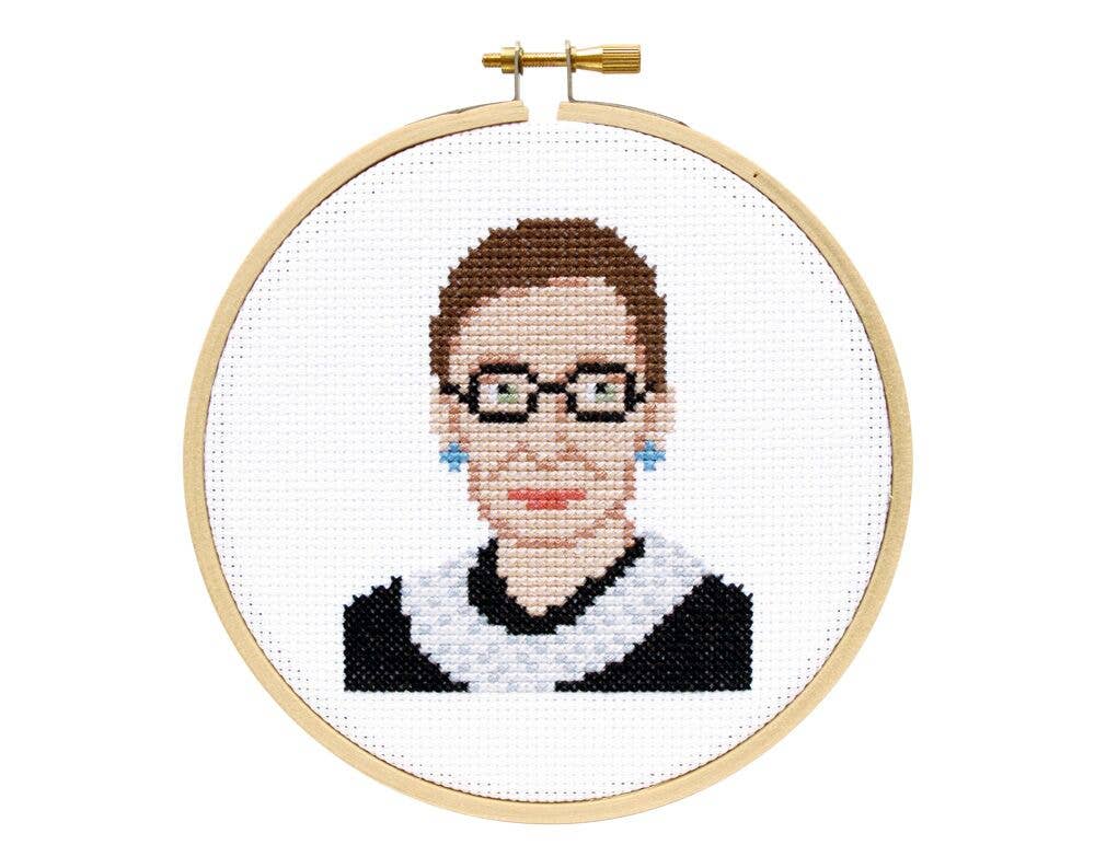 The Stranded Stitch - Ruth Bader Ginsburg Cross Stitch Kit
