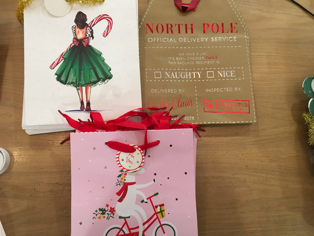 Christmas Holiday medium gift bag