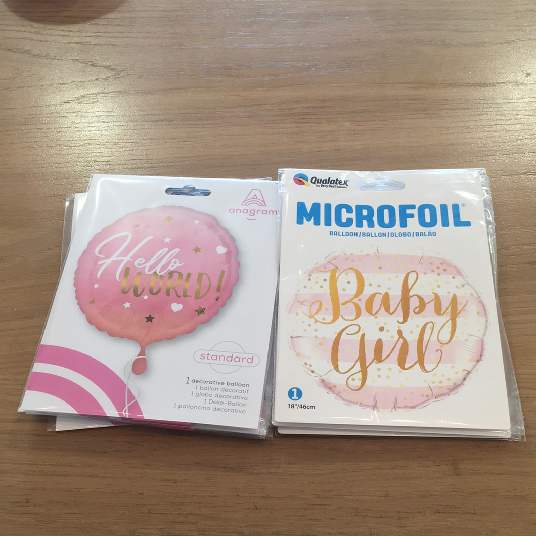 Baby Girl / Hello World Balloons