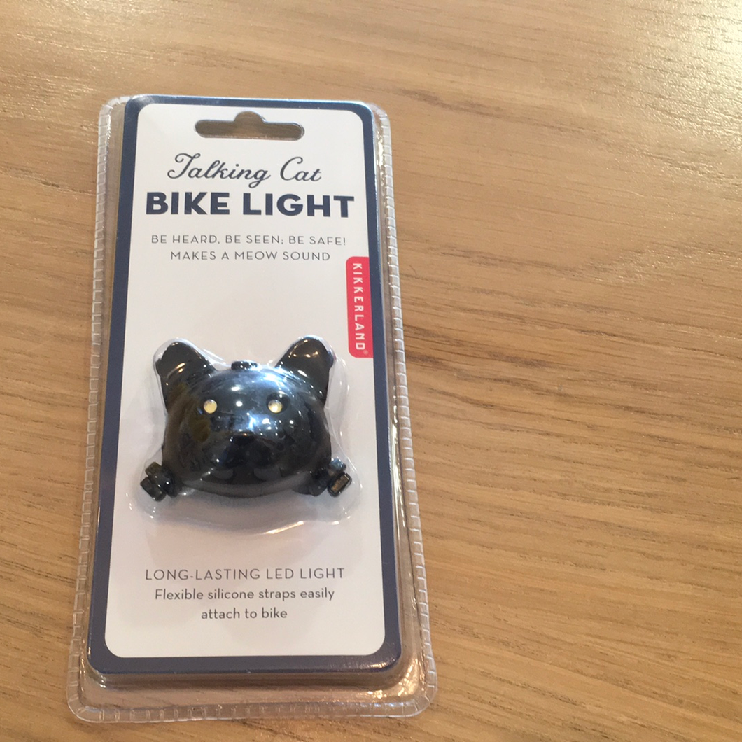 Talking cat bike light