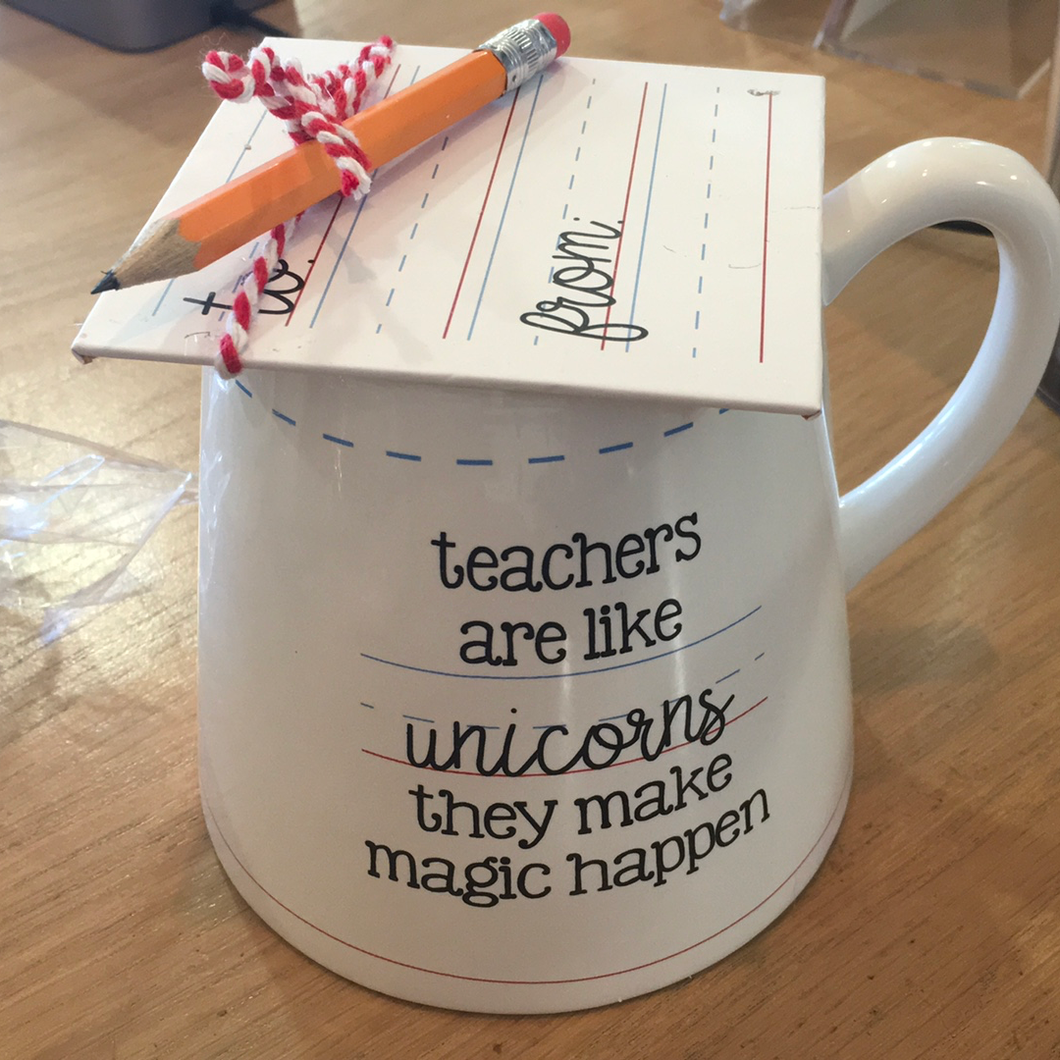 Teacher mugs & pencil- mudpie