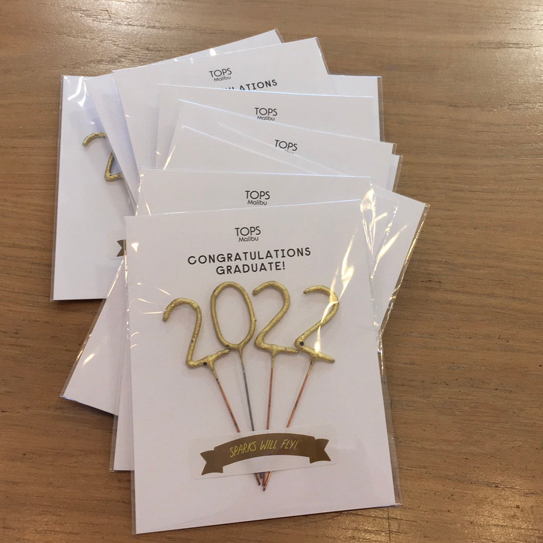 Congrats Grad Sparkle Candles - Tops