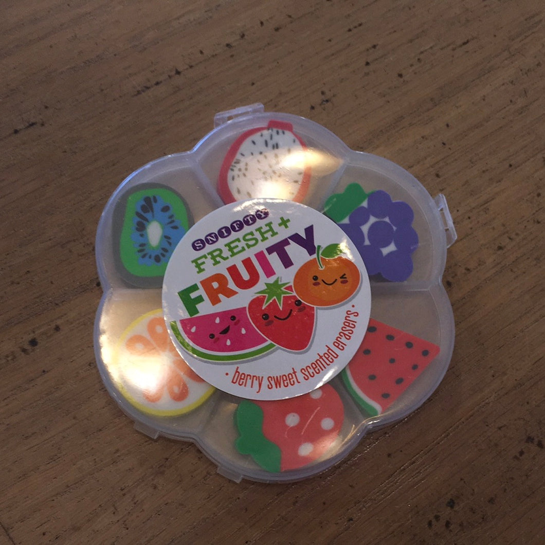 Snifty fresh and fruity erasers