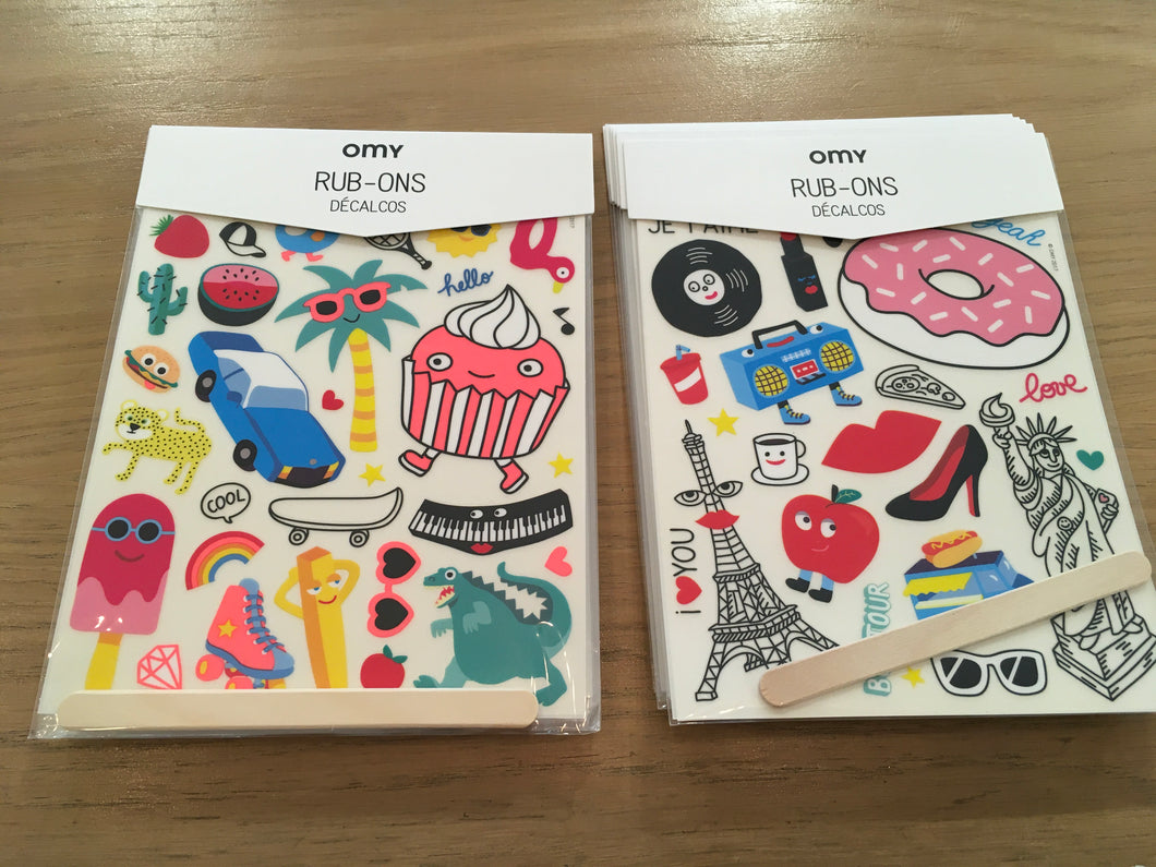 OMY Rub Ons Decals
