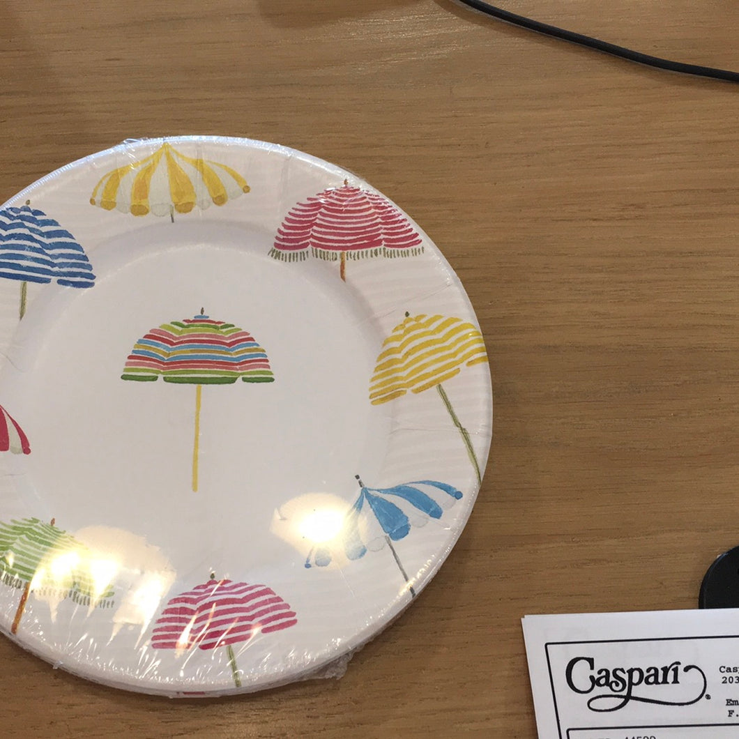 Caspari Beach Umbrellas plate
