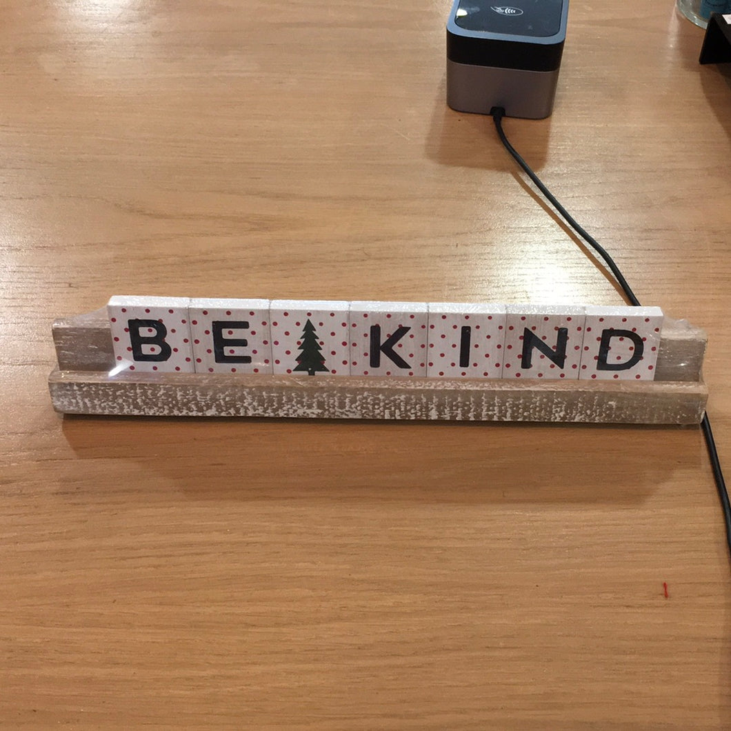 Be kind Christmas shelf sitter