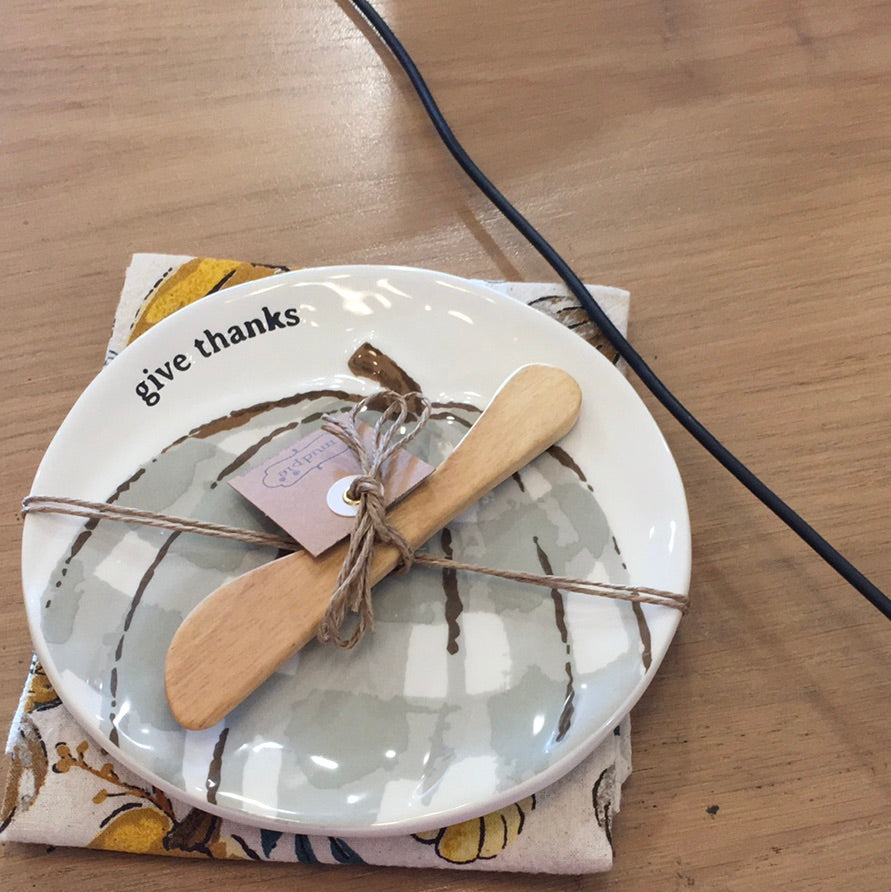 Give thanks plate set mudpie