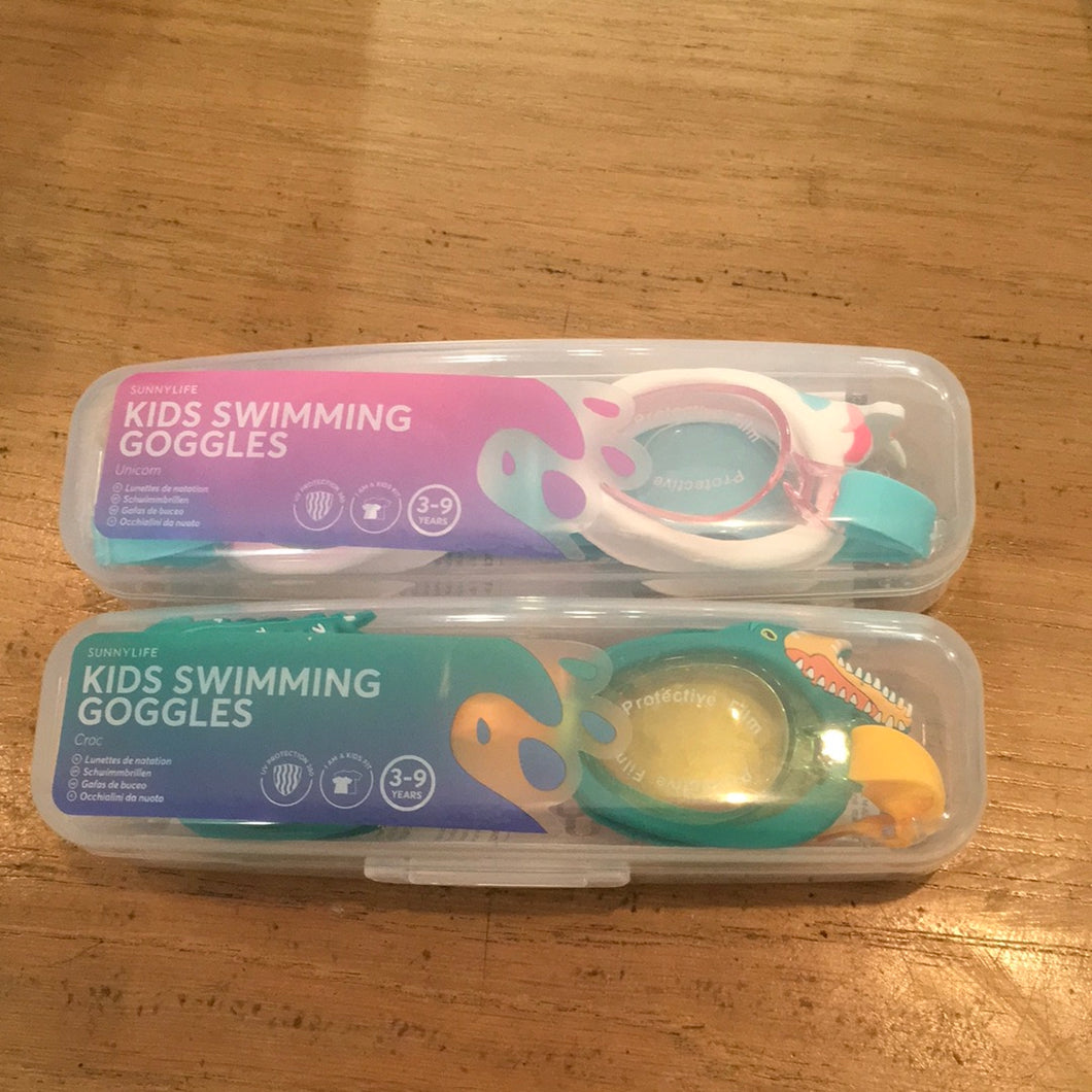 Kids Swimming Goggles - unicorn & alligator