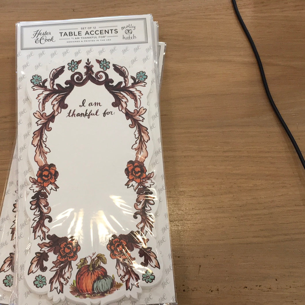 Table Accent I Am Thankful For