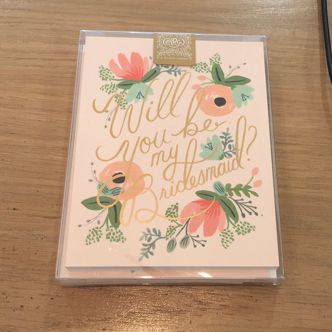 Rifle boxed cards will you be my bridesmaid?