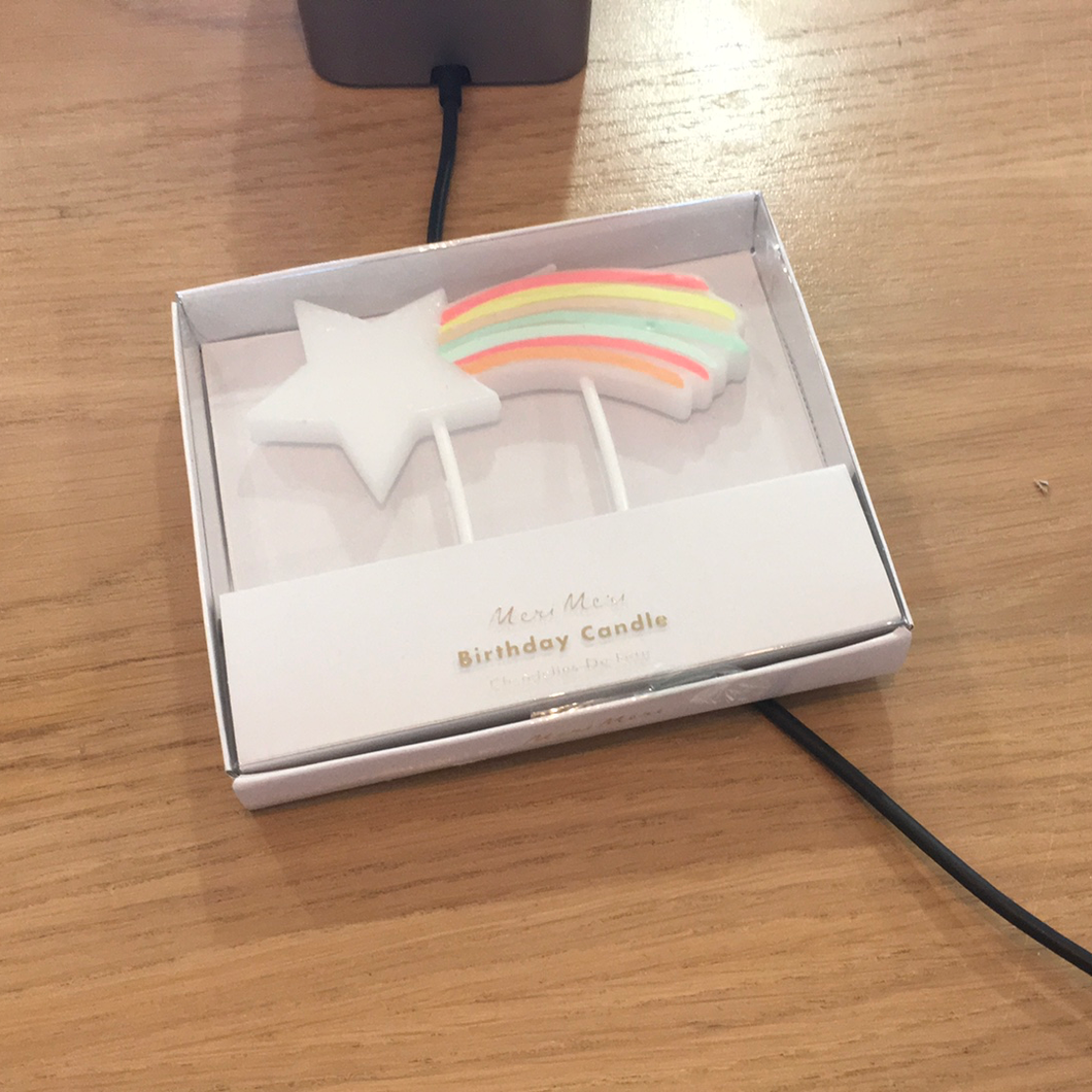 Shooting star meri meri candle