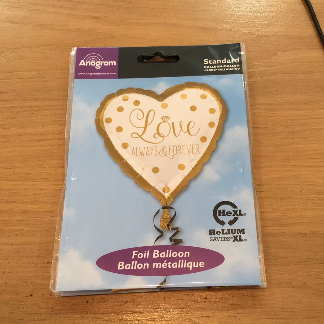 Love always and forever heart balloon